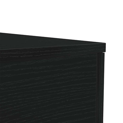 Coffee Table with LED Lights Black Oak 50x50x40 cm