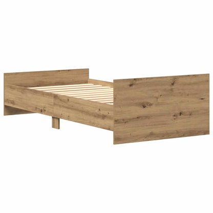 Bed Frame without Mattress Artisan Oak 75x190 cm Engineered Wood
