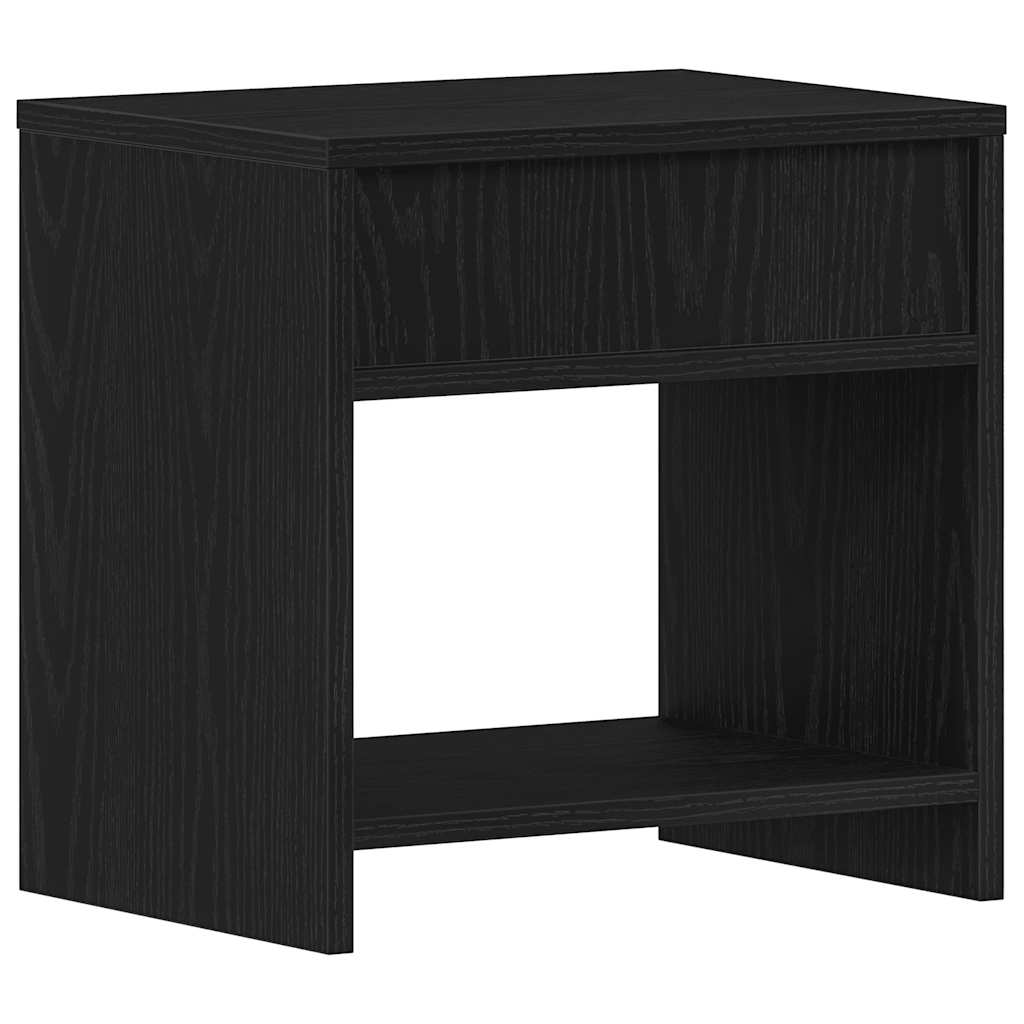 Bedside Cabinets 2 pcs Black Oak 40x30x40 cm Engineered Wood