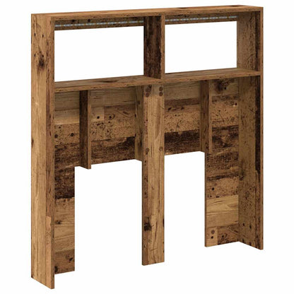 Headboard Cabinet with LED Old Wood 100x17x102 cm
