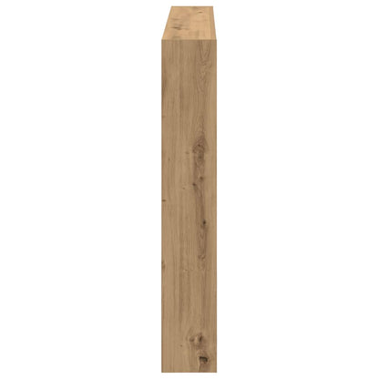 Headboard Cabinet with LED Artisan Oak 140x17x102 cm