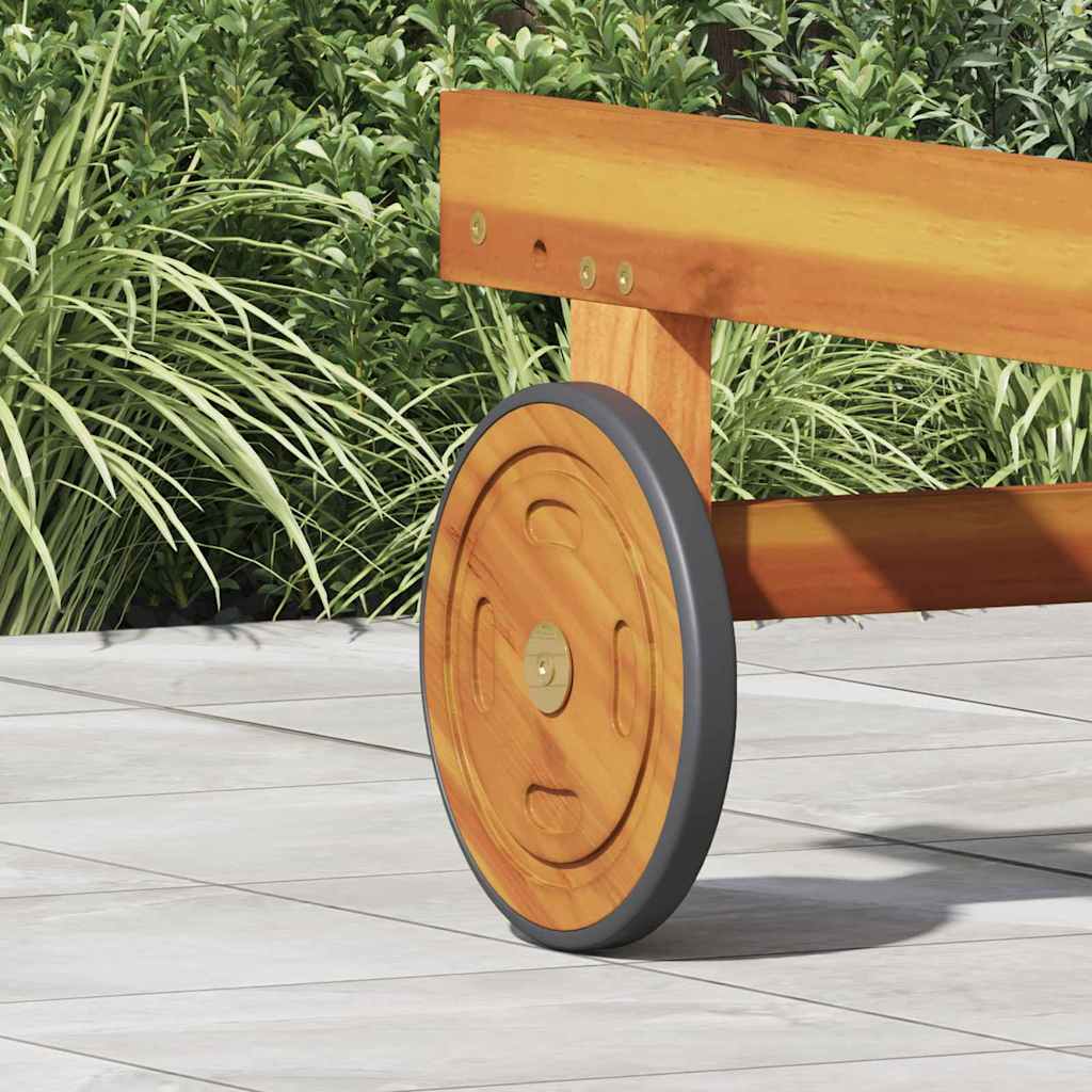 Space Wheels 2 pcs Brown 20.5 x 20.5 x 2 cm Solid Acacia Wood