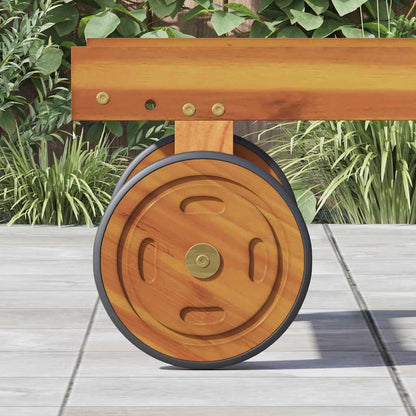 Space Wheels 2 pcs Brown 20.5 x 20.5 x 2 cm Solid Acacia Wood