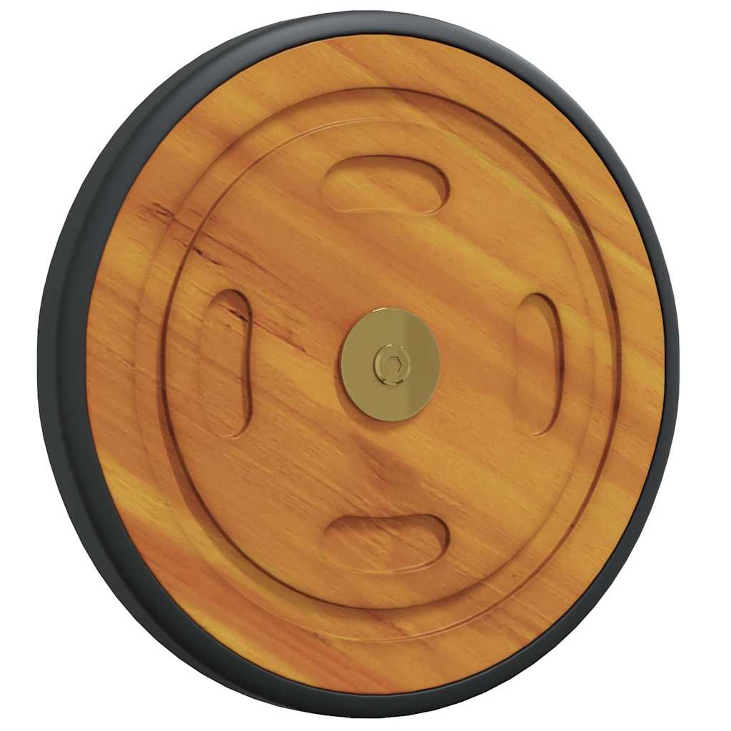 Space Wheels 2 pcs Brown 20.5 x 20.5 x 2 cm Solid Acacia Wood