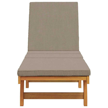 Sun Lounger Reclining Brown 199 x 63 x 85 cm Solid Acacia Wood