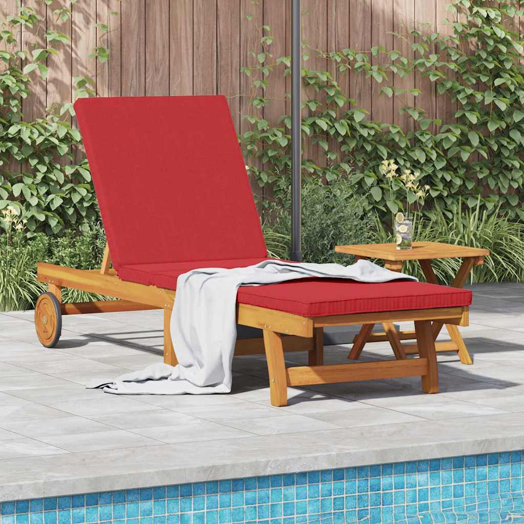Sun Lounger Reclining Brown 199 x 63 x 85 cm Solid Acacia Wood
