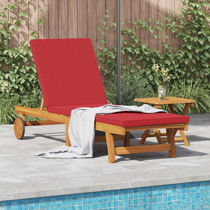 Sun Lounger Reclining Brown 199 x 63 x 85 cm Solid Acacia Wood