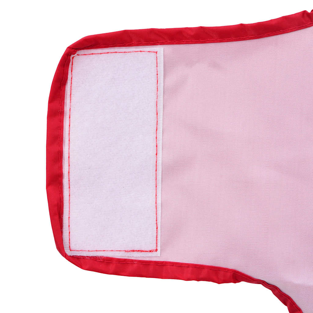 Dog Raincoat with Reflective Strips Polyester Red XXS