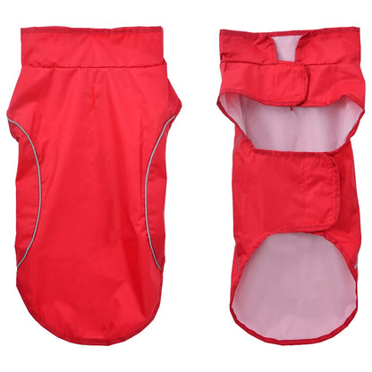 Dog Raincoat with Reflective Strips Polyester Red S