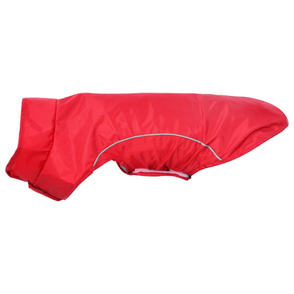 Dog Raincoat with Reflective Strips Polyester Red S