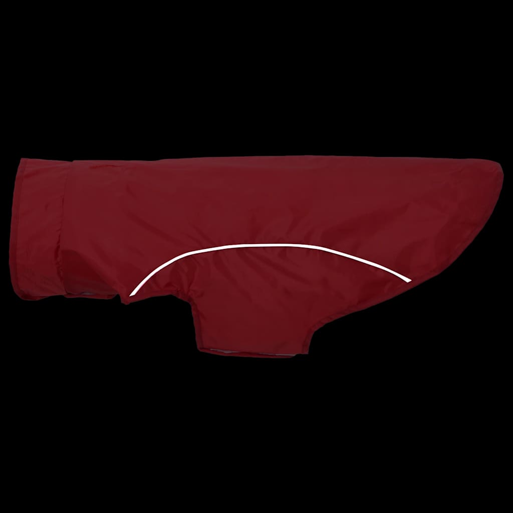 Dog Raincoat with Reflective Strips Polyester Red L