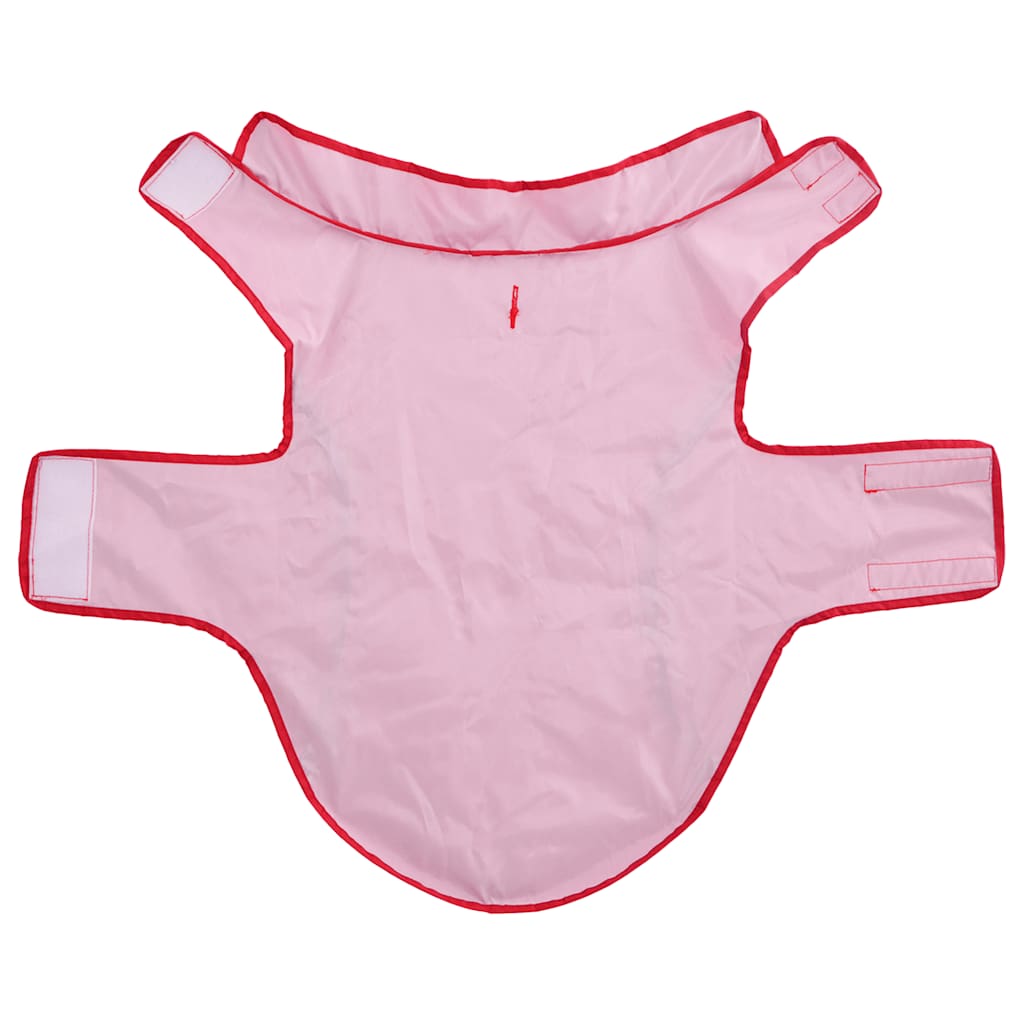 Dog Raincoat with Reflective Strips Polyester Red XL