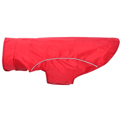 Dog Raincoat with Reflective Strips Polyester Red XL
