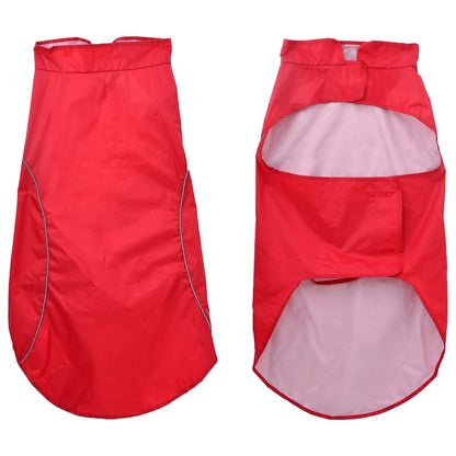Dog Raincoat with Reflective Strips Polyester Red 3XL