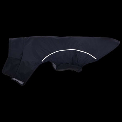 Dog Raincoat with Reflective Strips Polyester Navy Blue S