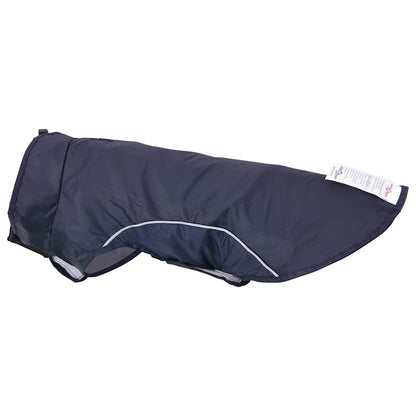 Dog Raincoat with Reflective Strips Polyester Navy Blue S