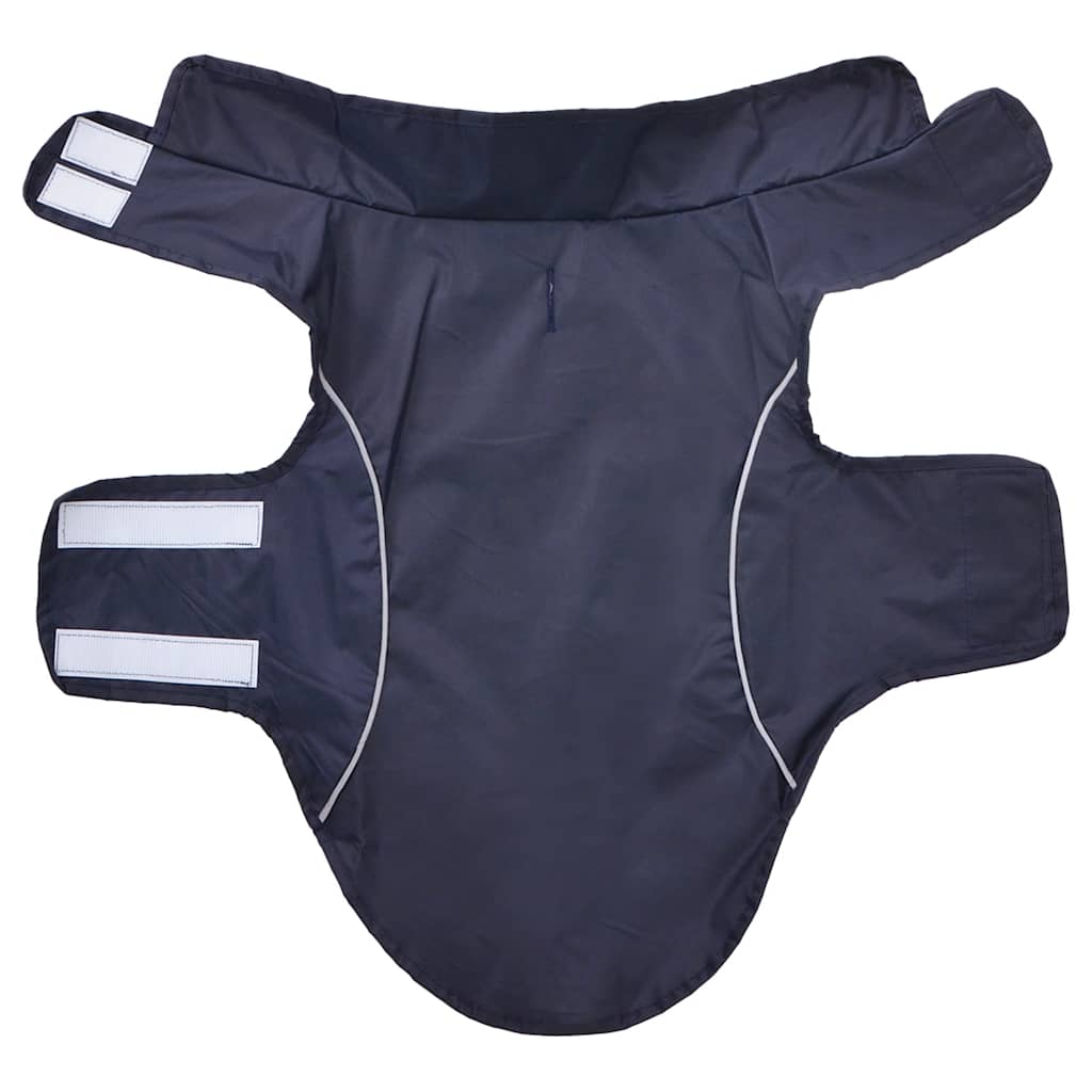 Dog Raincoat with Reflective Strips Polyester Navy Blue M
