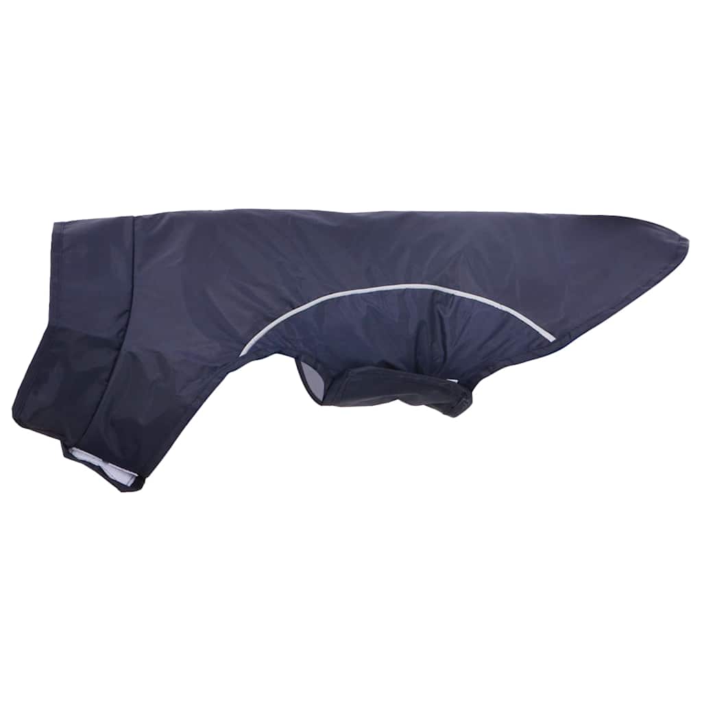 Dog Raincoat with Reflective Strips Polyester Navy Blue M