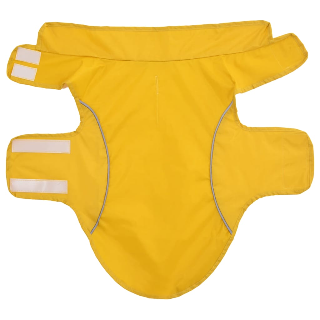 Dog Raincoat with Reflective Strips Polyester Yellow XS