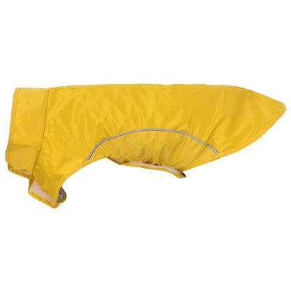 Dog Raincoat with Reflective Strips Polyester Yellow XS