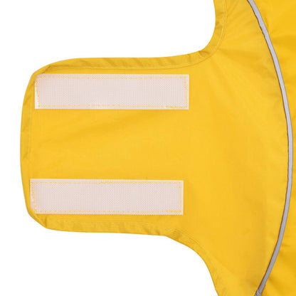 Dog Raincoat with Reflective Strips Polyester Yellow S