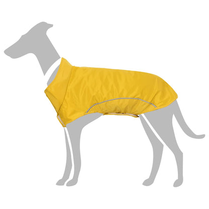 Dog Raincoat with Reflective Strips Polyester Yellow M