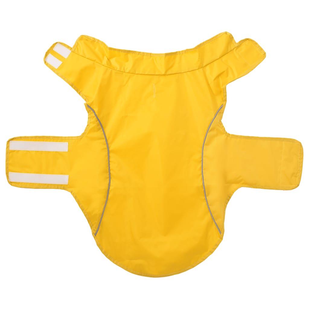 Dog Raincoat with Reflective Strips Polyester Yellow L