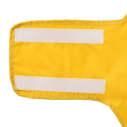 Dog Raincoat with Reflective Strips Polyester Yellow XL
