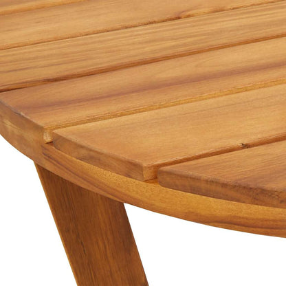 Garden Side Table Round Ø70x75 cm Solid Wood Acacia