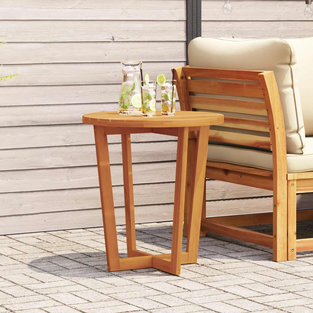 Garden Side Table Round Ø70x75 cm Solid Wood Acacia