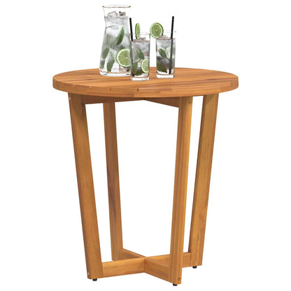 Garden Side Table Round Ø70x75 cm Solid Wood Acacia