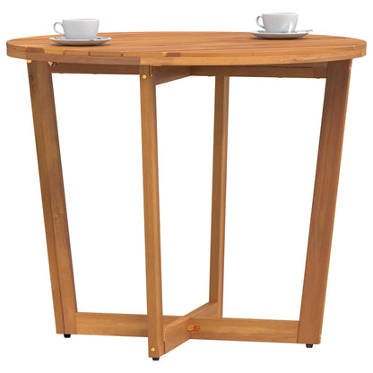 Garden Dining Table Round Ø90x75 cm Solid Wood Acacia