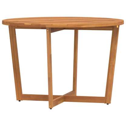 Garden Dining Table Round Ø110x75 cm Solid Wood Acacia