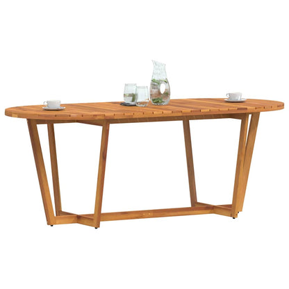 Garden Dining Table Oval 200x90x75 cm Solid Wood Acacia