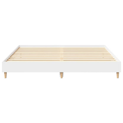 Bed Frame | White | Engineered Wood, Solid Eucalyptus Wood, Plywood