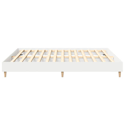 Bed Frame | White | Engineered Wood, Solid Eucalyptus Wood, Plywood