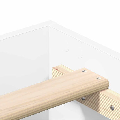Bed Frame | White | Engineered Wood, Solid Eucalyptus Wood, Plywood