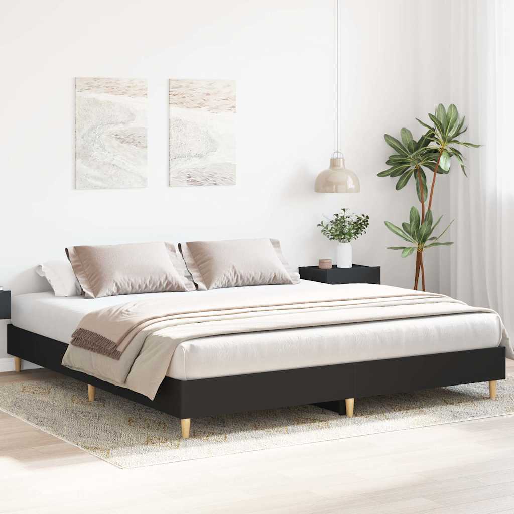 Bed Frame | Black | Engineered wood, solid eucalyptus wood, plywood