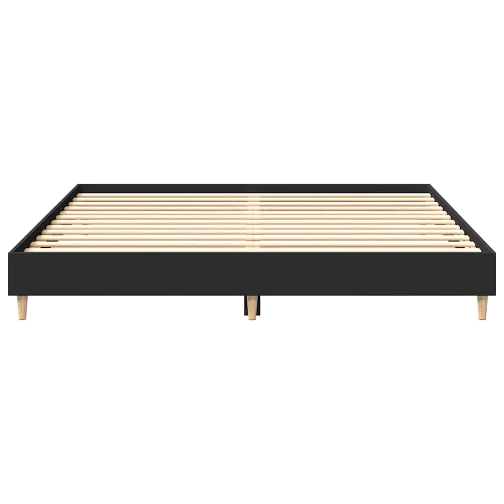 Bed Frame | Black | Engineered wood, solid eucalyptus wood, plywood
