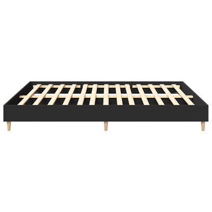 Bed Frame | Black | Engineered wood, solid eucalyptus wood, plywood