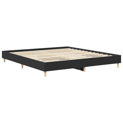 Bed Frame | Black | Engineered wood, solid eucalyptus wood, plywood