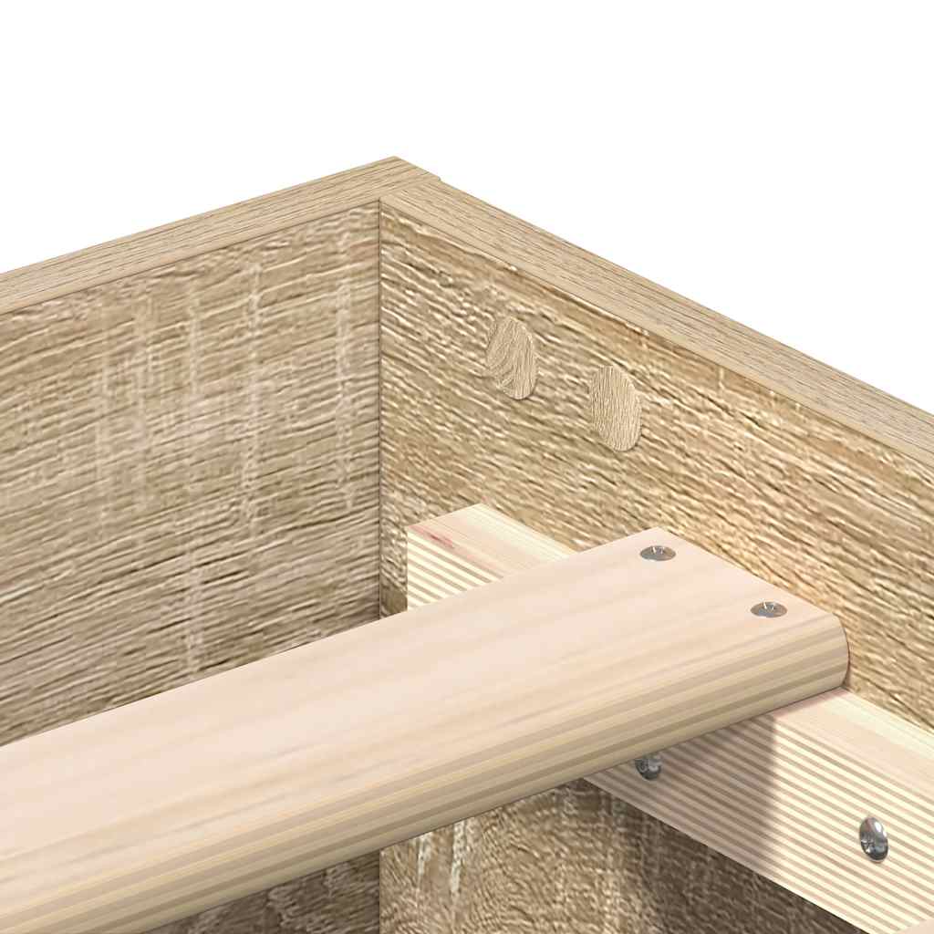 Bed Frame | Sonoma oak | Engineered wood, solid eucalyptus wood | Double