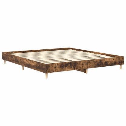 Bed Frame | Smoked Oak | Engineered wood | Large |  Durable  | Bed Frame