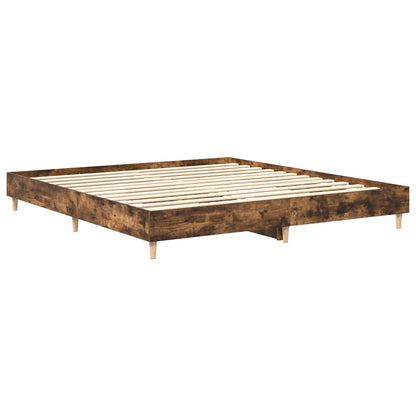 Bed Frame | Smoked Oak | Engineered wood | Large |  Durable  | Bed Frame