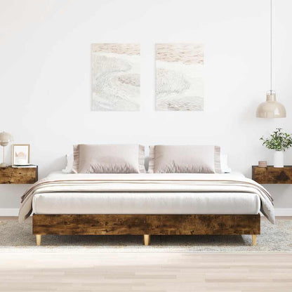 Bed Frame | Smoked Oak | Engineered wood | Large |  Durable  | Bed Frame