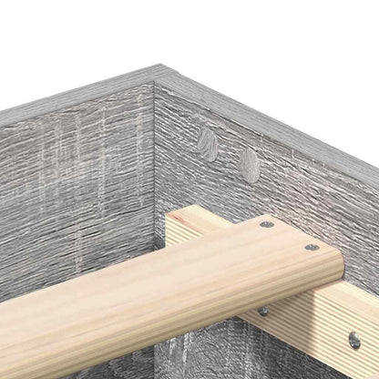 Bed Frame | Grey Sonoma | Engineered wood, Solid eucalyptus wood