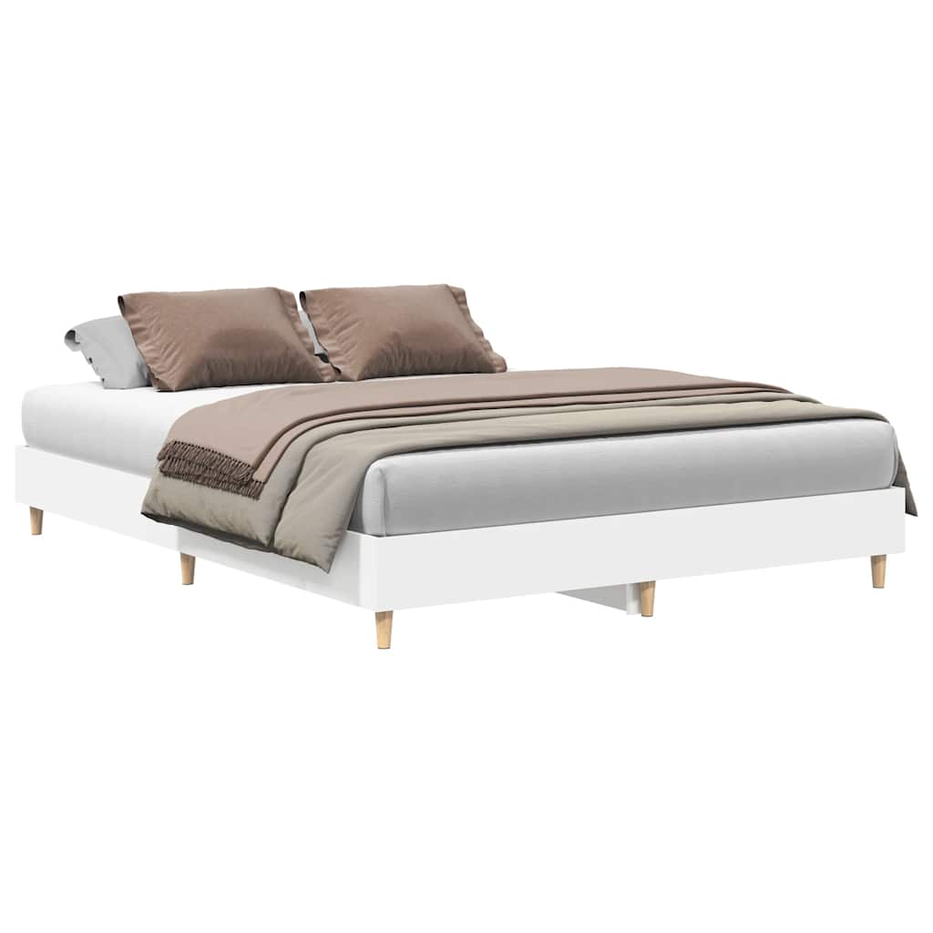 Bed Frame | White | Engineered wood | King | Bed Frame | Rectangular