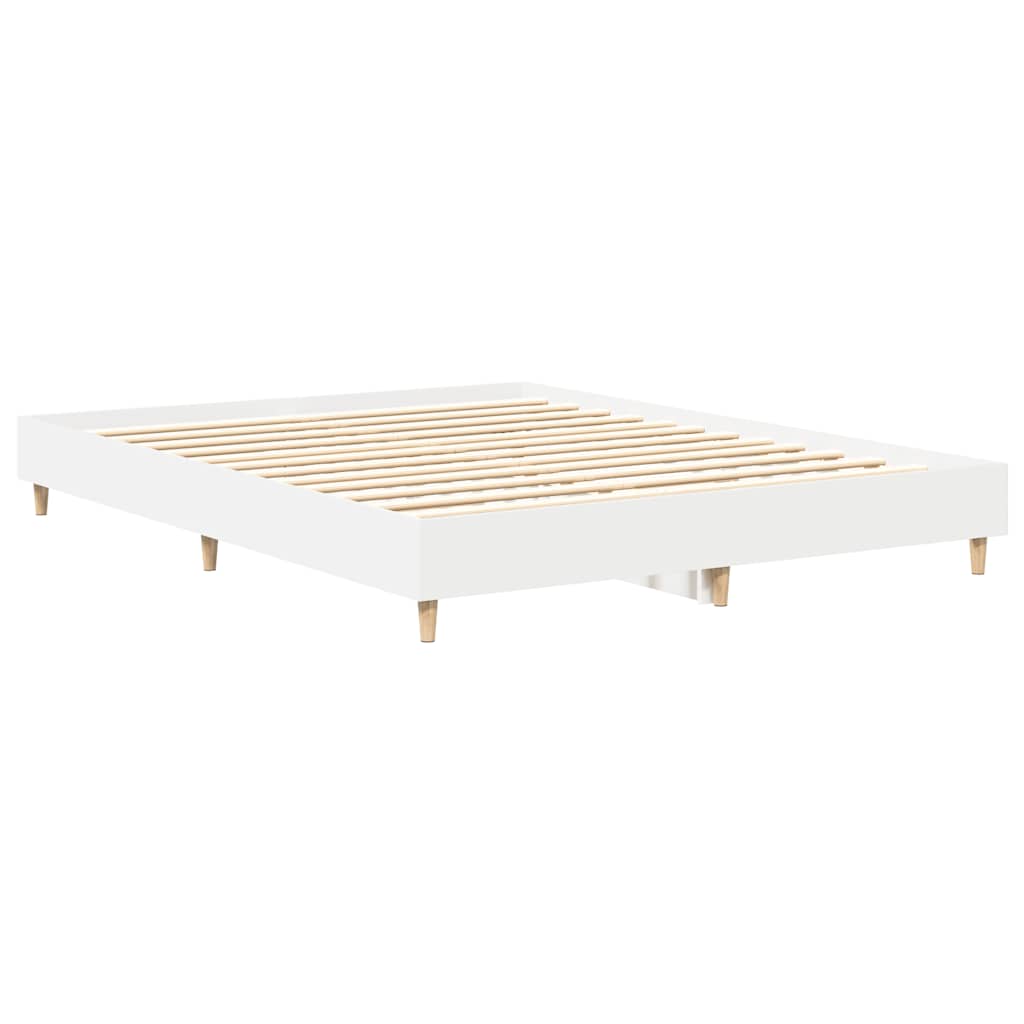 Bed Frame | White | Engineered wood | King | Bed Frame | Rectangular