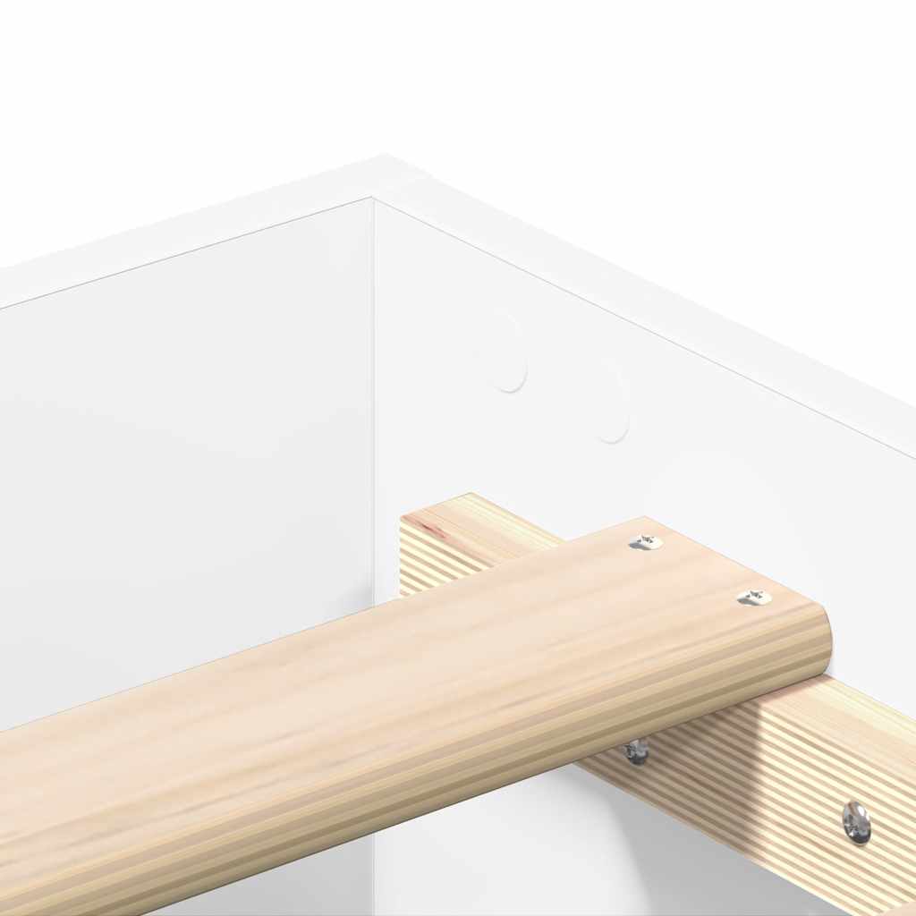 Bed Frame | White | Engineered wood | King | Bed Frame | Rectangular