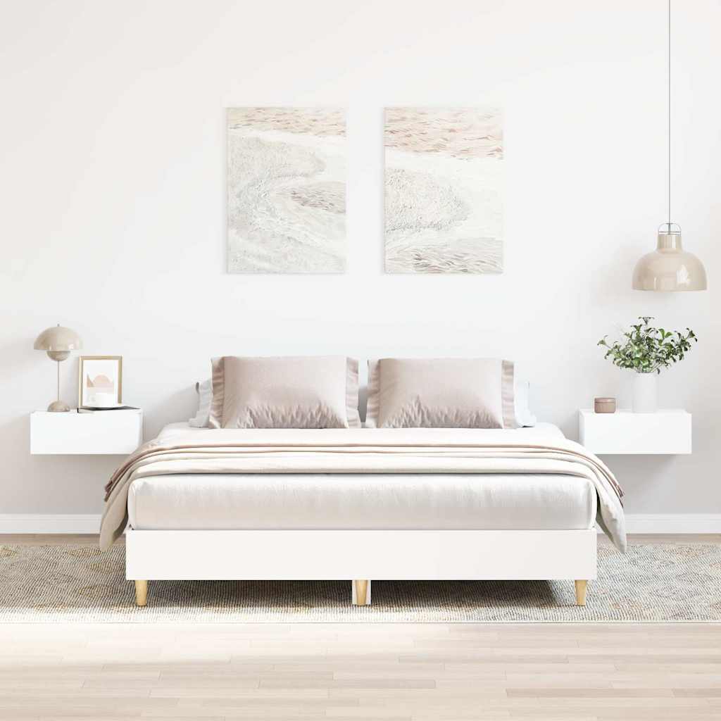 Bed Frame | White | Engineered wood | King | Bed Frame | Rectangular